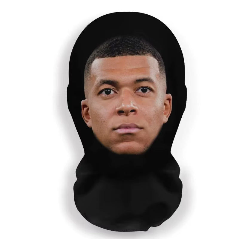 Interesting 3D Printed Seamless Ronaldo Kanye Mask Hat Cosplay Facial Mask Party Cosplay Props Mascaras Halloween Mask