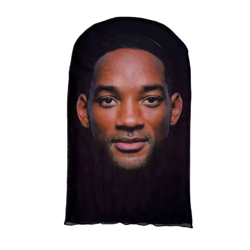 Interesting 3D Printed Seamless Ronaldo Kanye Mask Hat Cosplay Facial Mask Party Cosplay Props Mascaras Halloween Mask