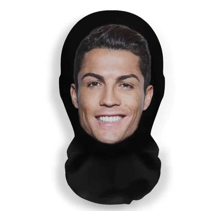 Interesting 3D Printed Seamless Ronaldo Kanye Mask Hat Cosplay Facial Mask Party Cosplay Props Mascaras Halloween Mask