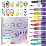 12 Colors 3D Nail Art Pens