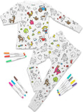 Kids Coloring Pajamas with Markers